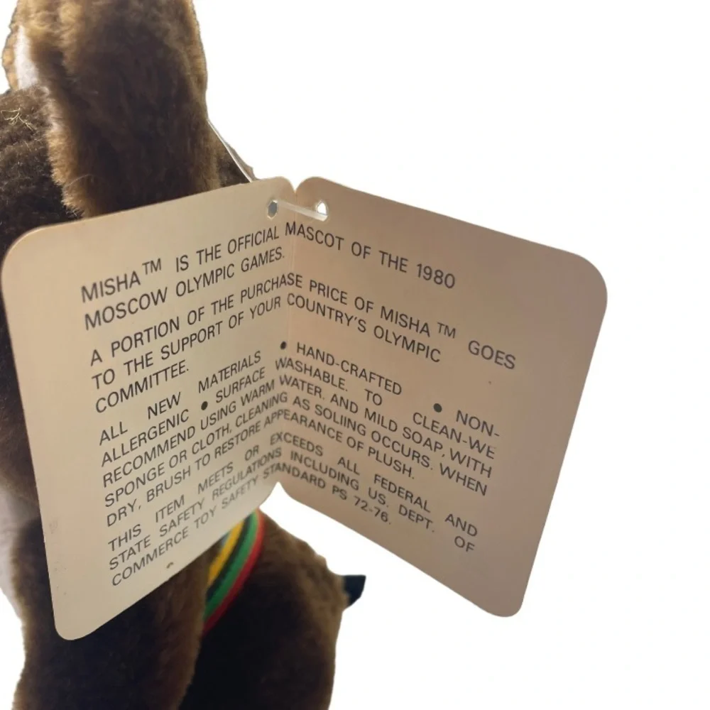 NWT Vintage Misha The Official Mascot Of The 1980 Moscow Olympic Games Plush